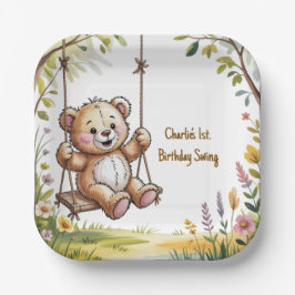 テディーズファースト誕生日スイングパーティー ペーパープレート