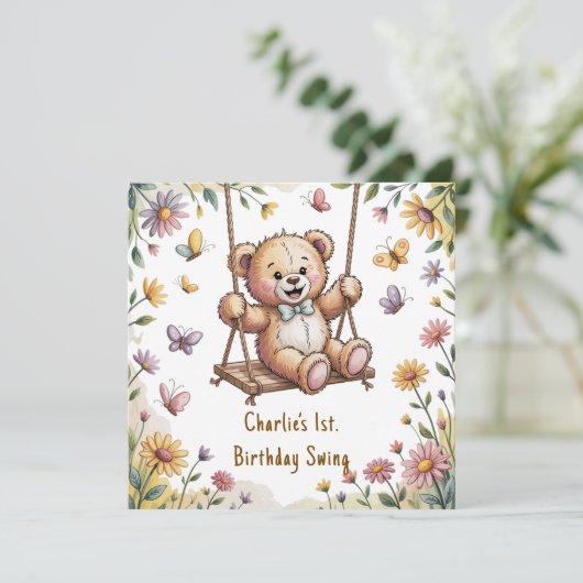 テディーズファースト誕生日スイングパーティー 招待状 (スタンド正面)