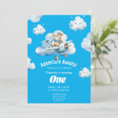 テディーズファースト誕生日スカイサファリ招待状 招待状 (スタンド正面)