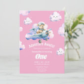 テディーズファースト誕生日スカイサファリ招待状 招待状 (スタンド正面)