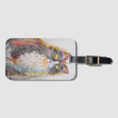 テディードキャット ユニークな猫のアート イラスト 旅行用荷札 ラゲッジタグ (正面横)