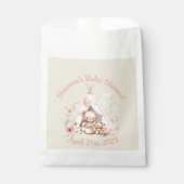 テディーベアとバニーのテペテントのベビーシャワー フェイバーバッグ (正面)