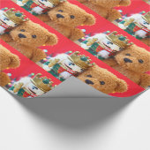 テディー・ベアおよびくるみ割り ラッピングペーパー (角)