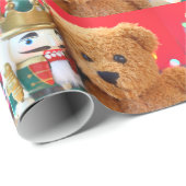 テディー・ベアおよびくるみ割り ラッピングペーパー (ロールコーナー)