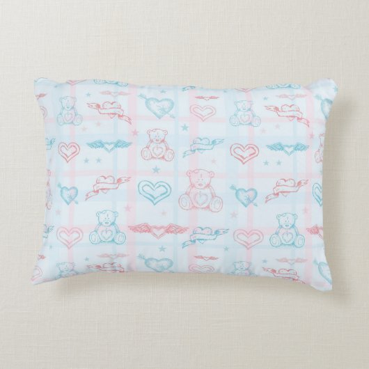 テディー・ベアが付いているベビーパターン アクセントクッション (裏面)