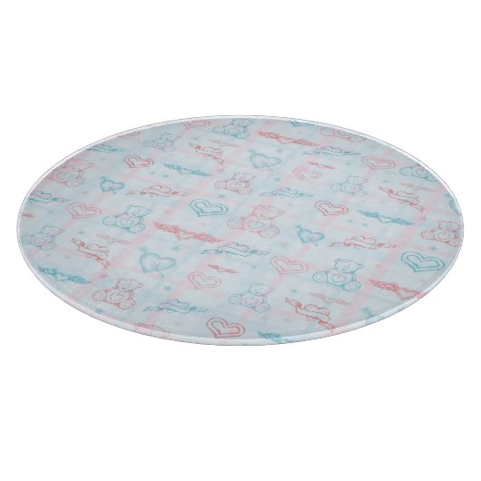 テディー・ベアが付いているベビーパターン カッティングボード (角)