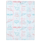 テディー・ベアが付いているベビーパターン クリップボード (裏面)