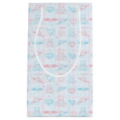 テディー・ベアが付いているベビーパターン スモールペーパーバッグ (正面)