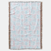 テディー・ベアが付いているベビーパターン スローブランケット (正面縦)