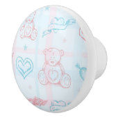 テディー・ベアが付いているベビーパターン セラミックノブ (右)