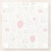 テディー・ベアとの質 ガラスコースター (裏面)