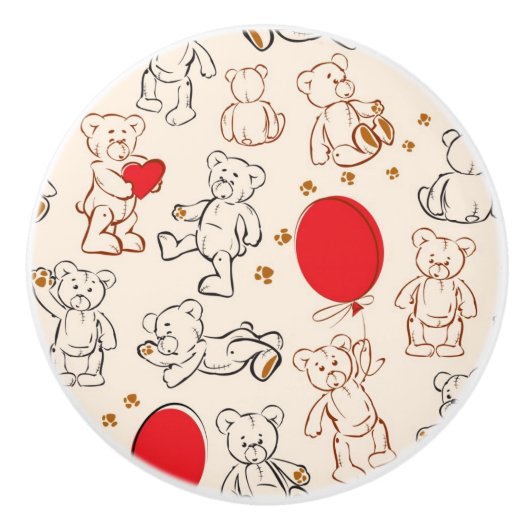 テディー・ベアとの質 セラミックノブ (正面)