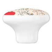 テディー・ベアとの質 セラミックノブ (側面)