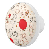 テディー・ベアとの質 セラミックノブ (右)