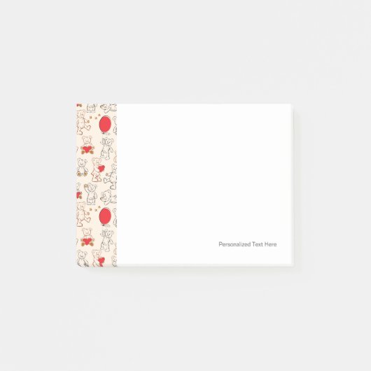 テディー・ベアとの質 ポストイット (正面)