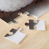 テディー・ベアと眠っている子猫 ジグソーパズル (側面)