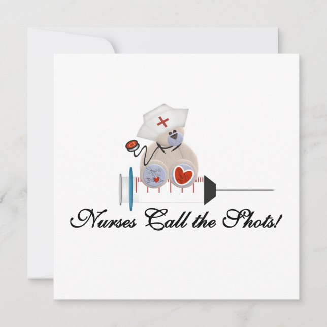 テディー・ベアのナースは打撃のTシャツおよびギフトを呼びます (正面)