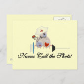 テディー・ベアのナースは打撃のTシャツおよびギフトを呼びます ポストカード (正面/裏面)