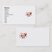 テディー・ベアのナース愛Tシャツおよびギフト 名刺 (正面/裏面)