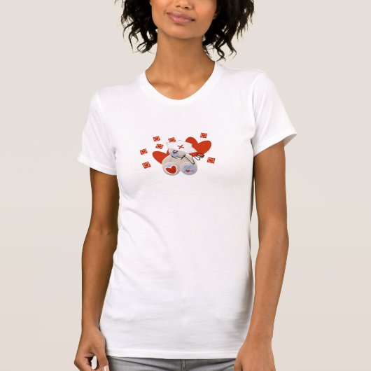 テディー・ベアのナース愛Tシャツおよびギフト Tシャツ (正面)