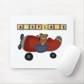 テディー・ベアのパイロットのTシャツおよびギフト マウスパッド (マウス)