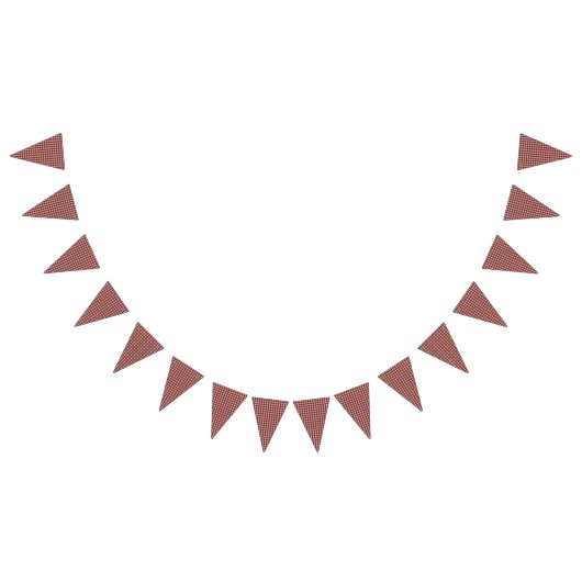 テディー・ベアのピクニック誕生日の赤のギンガム バンティングフラッグ (全)