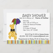 テディー・ベアのベビーシャワーの招待状 招待状 (正面)