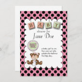 テディー・ベアのベビー 招待状 (正面/裏面)