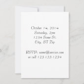 テディー・ベアのベビー 招待状 (裏面)