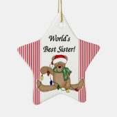 テディー・ベアの世界で最も最高のな姉妹のオーナメント セラミックオーナメント (右)