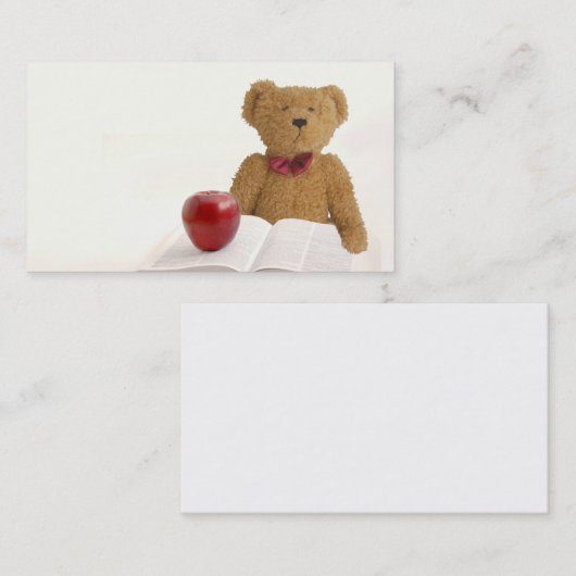 テディー・ベアの先生 名刺 (正面/裏面)