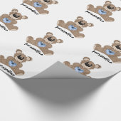 テディー・ベアの包装紙を個人化して下さい ラッピングペーパー (角)