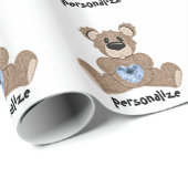 テディー・ベアの包装紙を個人化して下さい ラッピングペーパー (ロールコーナー)