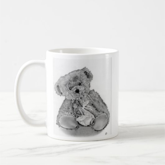 テディー・ベアの小さい妖精のマグ コーヒーマグカップ (左)