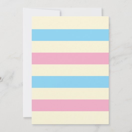 テディー・ベアの性はベビーシャワーの招待状を明らかにします 招待状 (裏面)