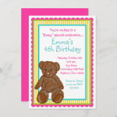 テディー・ベアの招待状 招待状 (正面/裏面)