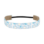 テディー・ベアの点検されたパターン アスレチックヘッドバンド (正面)