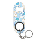 テディー・ベアの点検されたパターン キーホルダー栓抜き (裏面)