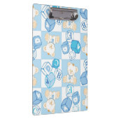 テディー・ベアの点検されたパターン クリップボード (右)