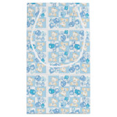 テディー・ベアの点検されたパターン スモールペーパーバッグ (裏面)