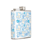 テディー・ベアの点検されたパターン フラスク (右)