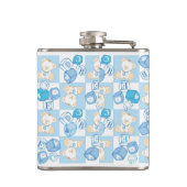 テディー・ベアの点検されたパターン フラスク (裏面)