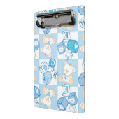 テディー・ベアの点検されたパターン ミニクリップボード (アングル2)