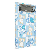 テディー・ベアの点検されたパターン ミニクリップボード (アングル)