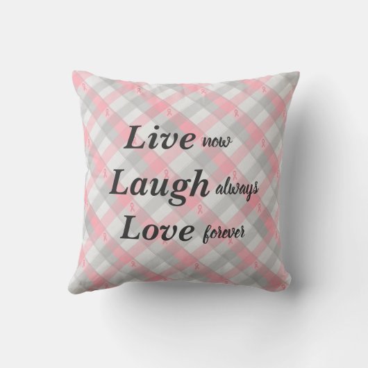 テディー・ベアの生きている笑い愛生存者の枕 クッション (裏面)