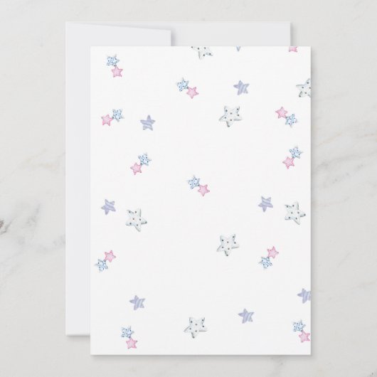 テディー・ベアの男の赤ちゃんの誕生会 招待状 (裏面)