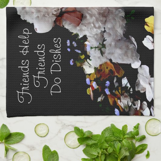 テディー・ベアの相棒の友人の助けの友人は皿をします キッチンタオル (折り畳み)