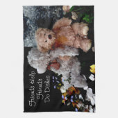 テディー・ベアの相棒の友人の助けの友人は皿をします キッチンタオル (縦)