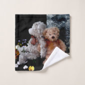 テディー・ベアの相棒の歓迎された友人 バスタオルセット (ウォッシュタオル)