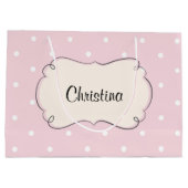 テディー・ベアの第2誕生会のカスタム ラージペーパーバッグ (裏面)